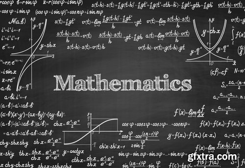 Formula math science background 25 EPS