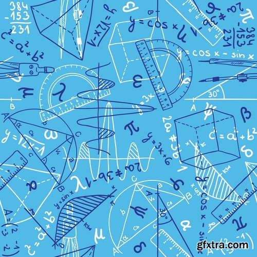 Formula math science background 25 EPS