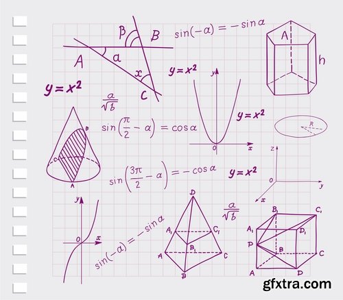 Formula math science background 25 EPS