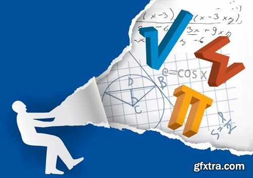 Formula math science background 25 EPS