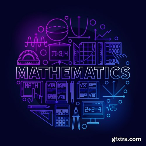 Formula math science background 25 EPS