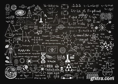 Formula math science background 25 EPS