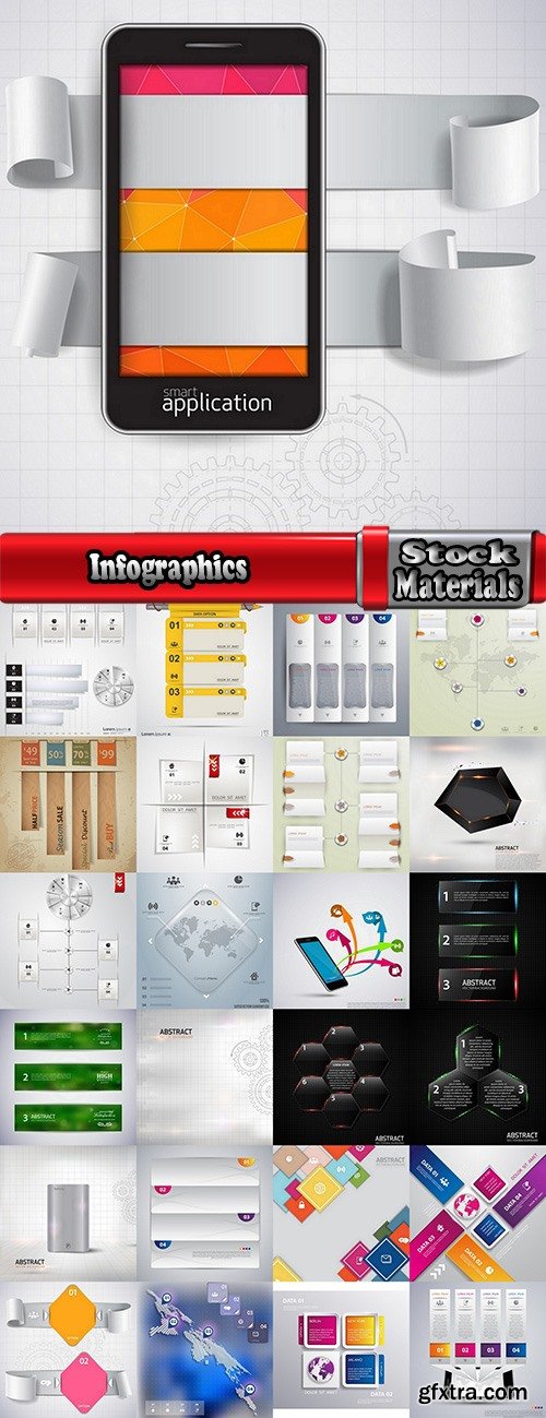 Infographics poster banner business template 25 EPS