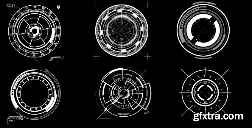 HUD Circle Elements 16290765 Videohive - Free Download Motion Graphic