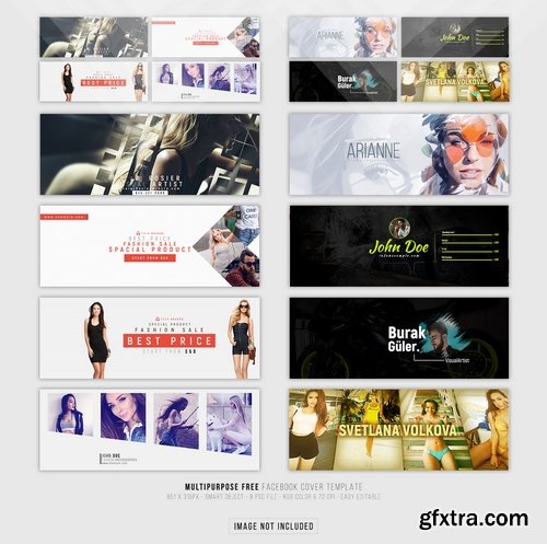 8 Facebook Cover PSD Template