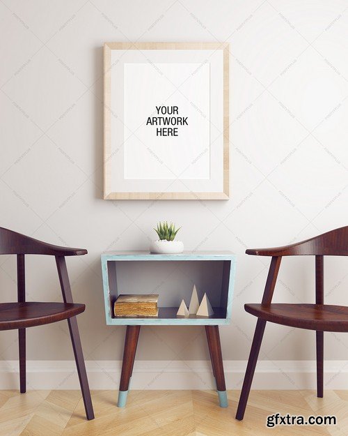 CM - Poster Frame Mockup Mid Century 996881