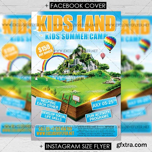 Kids Land - Premium A5 Flyer Template