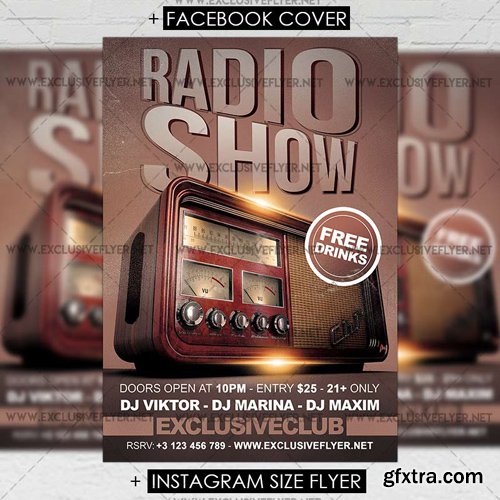 Radio Show - Premium A5 Flyer Template