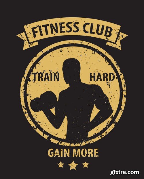 Fitness club logo 4 - 10 EPS