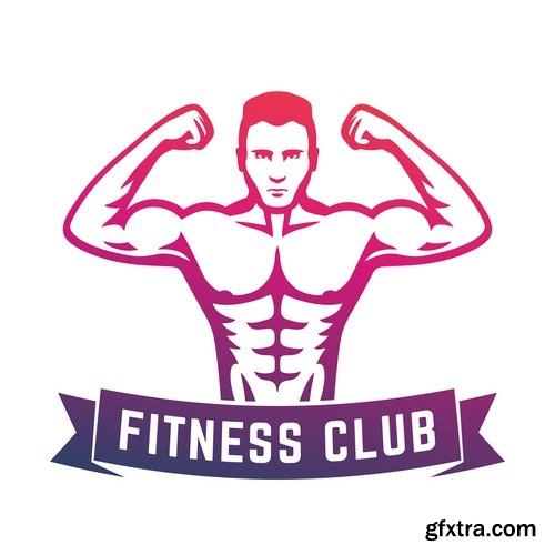 Fitness club logo 4 - 10 EPS