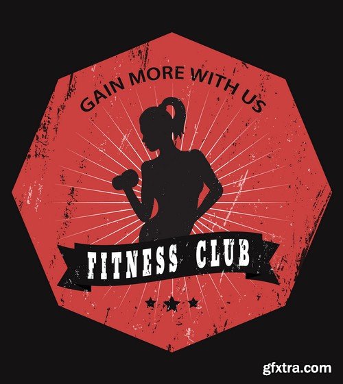 Fitness club logo 4 - 10 EPS