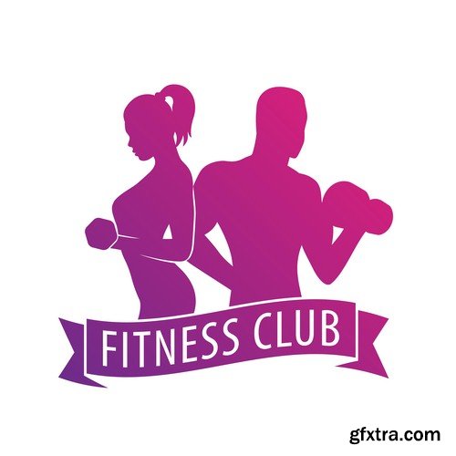 Fitness club logo 4 - 10 EPS