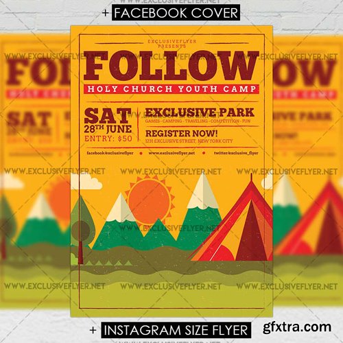 Youth Camp - Premium A5 Flyer Template