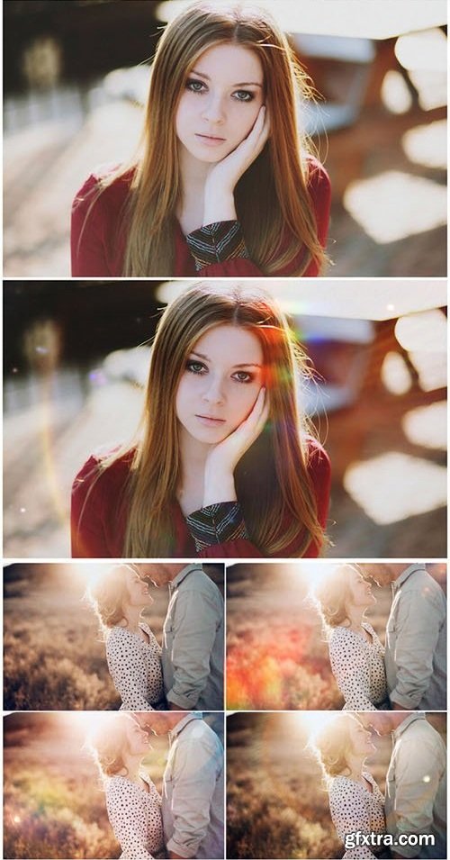 30 Lens Flare Overlays JPEG and PNG