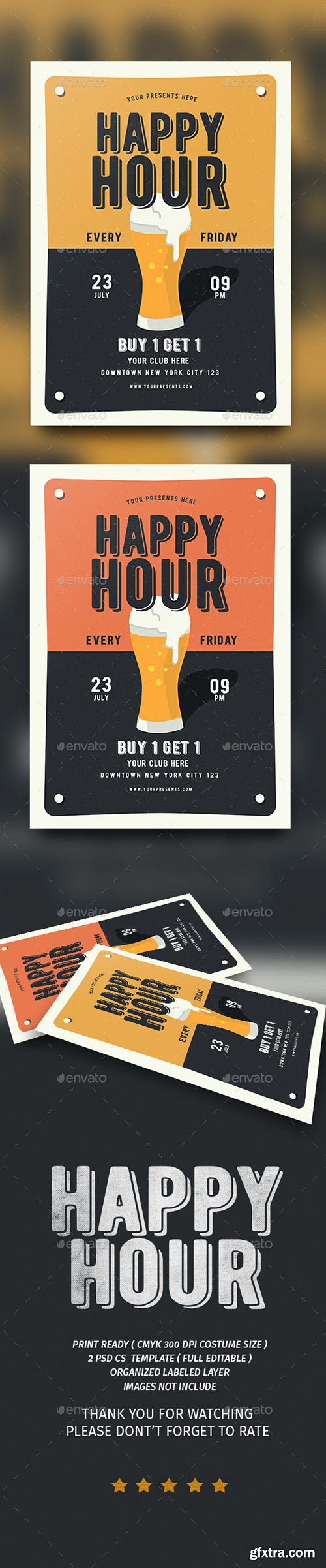 Graphicriver - Happy Hour Flyer 19433066