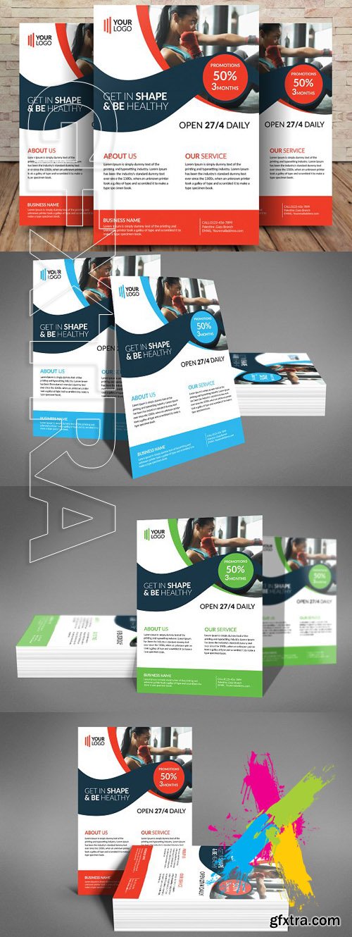 CM - Women Health & Gym Flyer Template 1543362