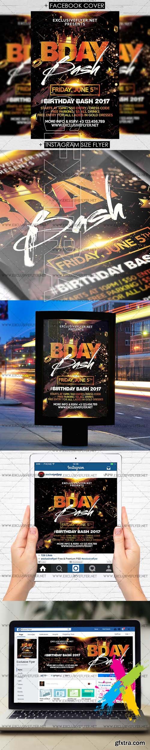 BIRTHDAY BASH – PREMIUM A5 FLYER TEMPLATE