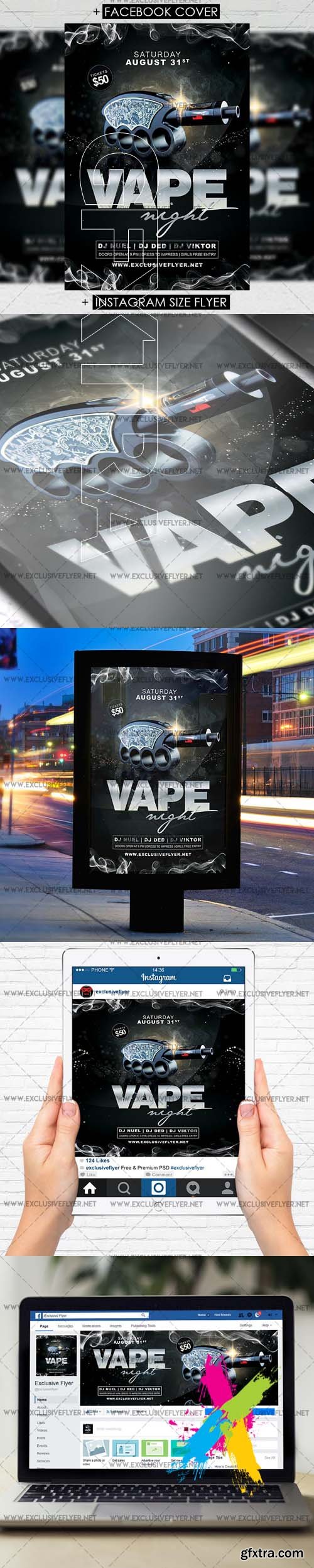 VAPE NIGHT – PREMIUM A5 FLYER TEMPLATE