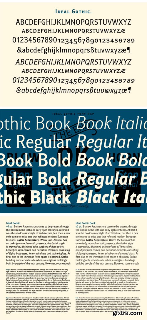 Ideal Gothic Font Family