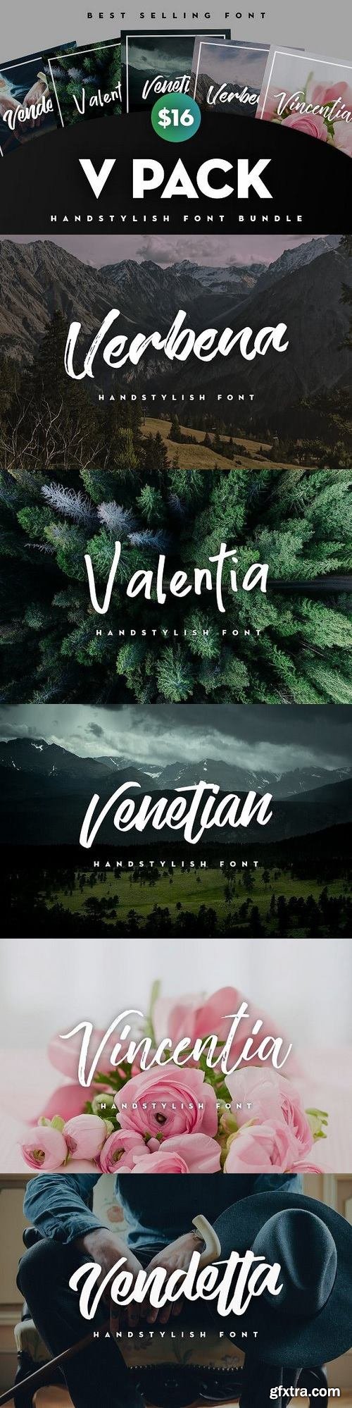 CM - V PACK HANDSTYLISH FONT BUNDLE 1264364