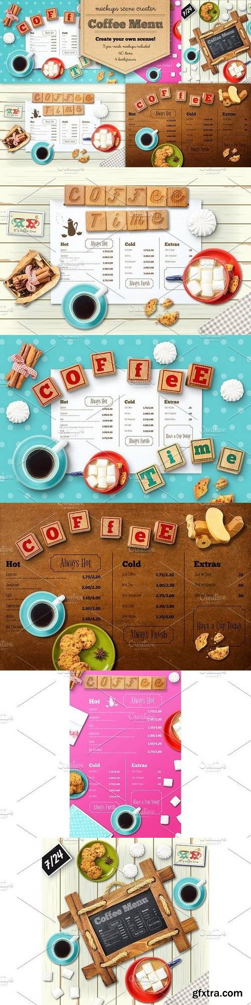 CM - Coffee Menu Mockups Scene Creator 1243604