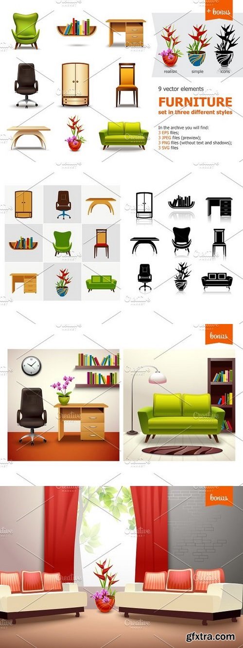 CM - Furniture and Interior Set 1243559