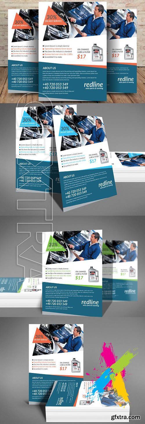 CM - Auto Repair Mechanic Flyer Template 1543296