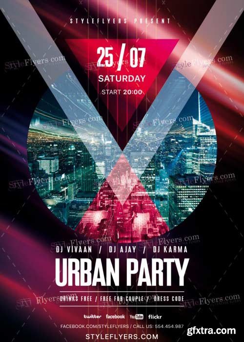 Urban Party V17 PSD Flyer Template