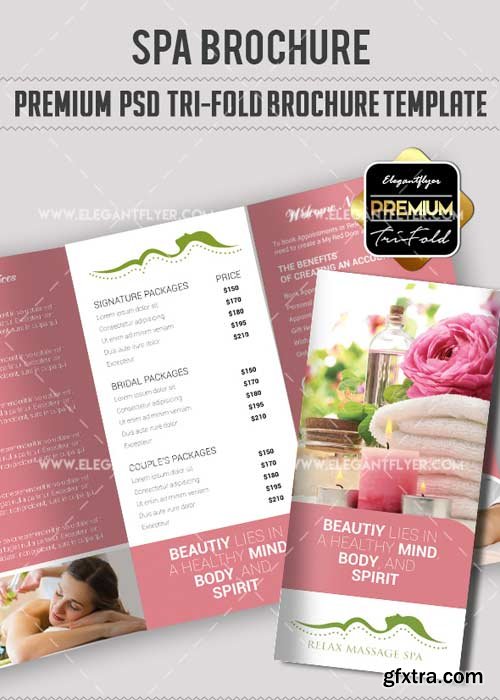 Spa V10 Premium Tri-Fold PSD Brochure Template