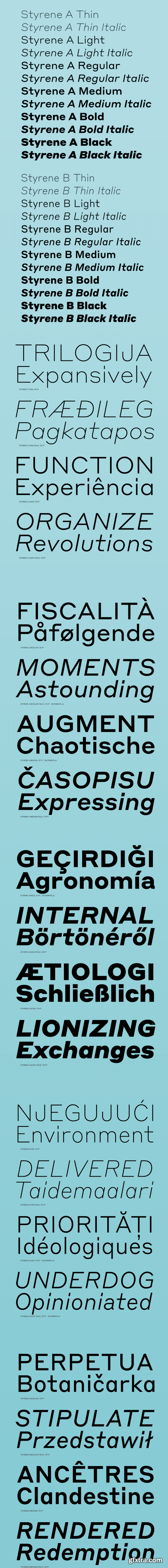 Styrene Font Family