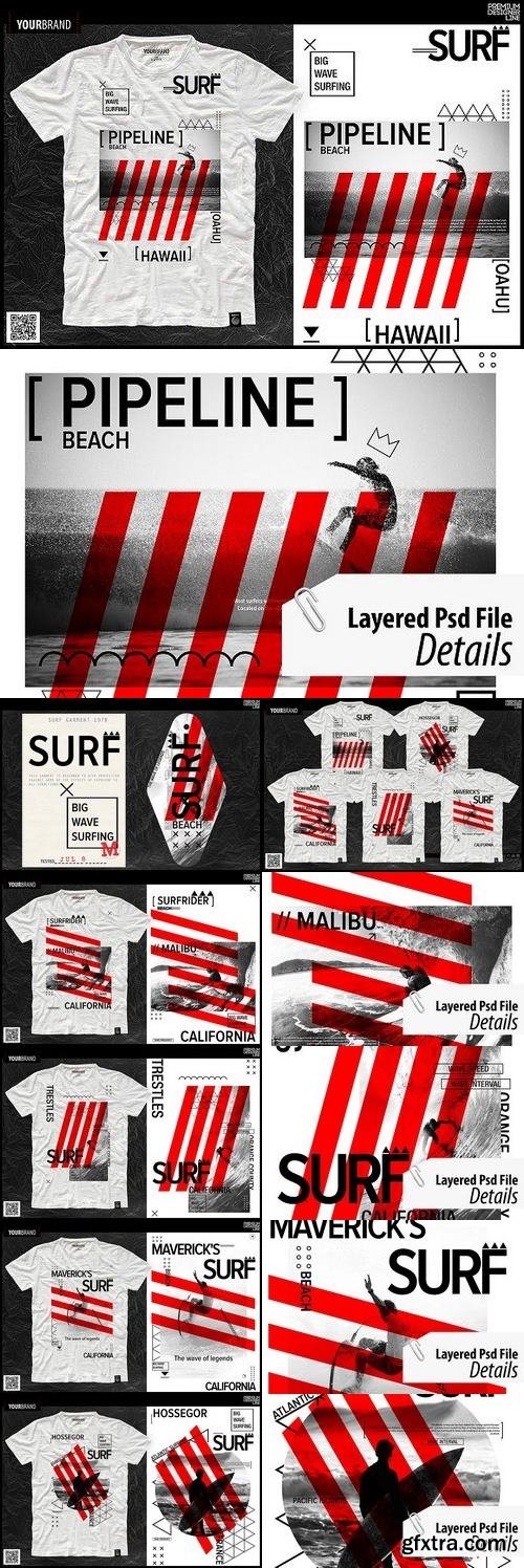 CM - Surf Themed T-Shirts 1274934