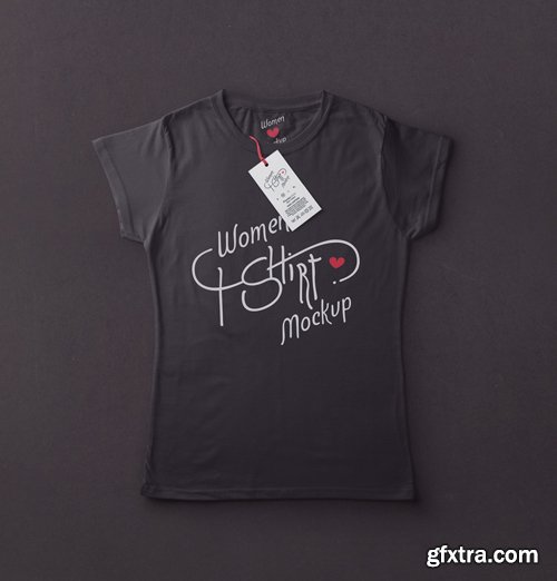 Woman Psd Marl T-shirt Mockup