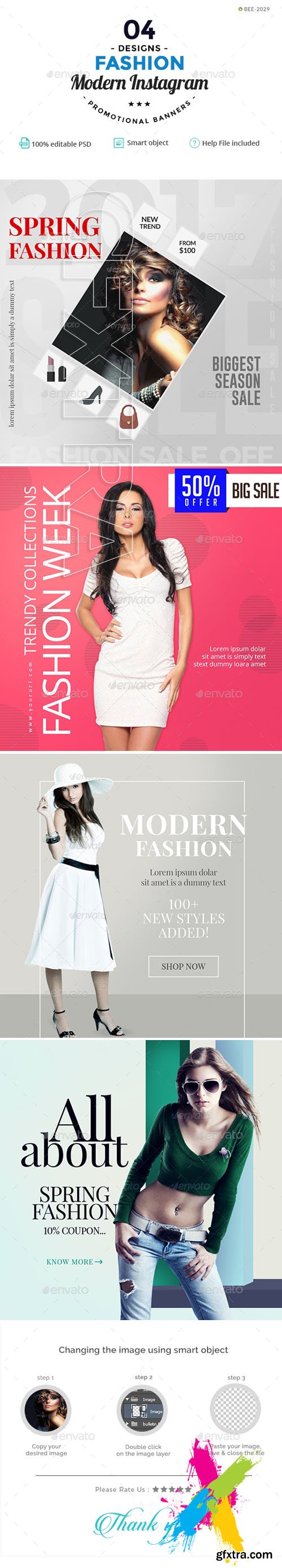 GR - Fashion Instagram Templates - 4 Designs 20016656