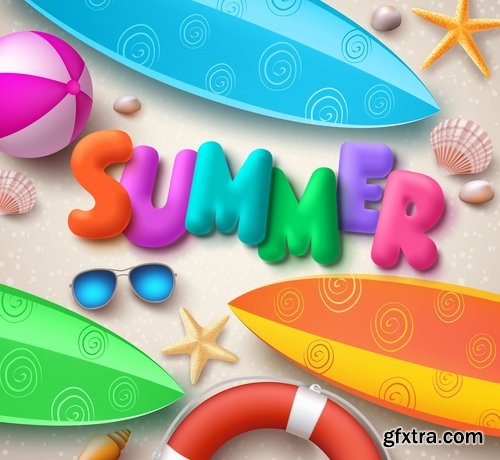 Tourism camping pathway summer vacation vacation banner flyer postcard 2-25 EPS