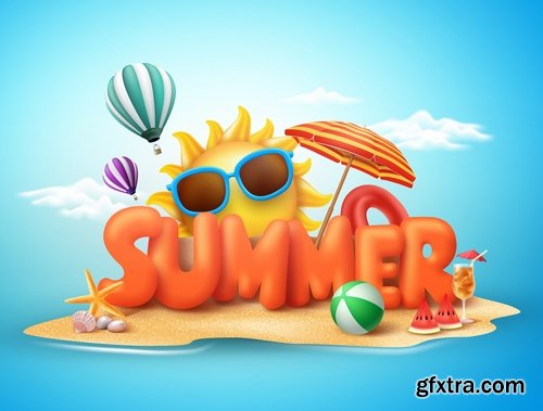 Tourism camping pathway summer vacation vacation banner flyer postcard 2-25 EPS