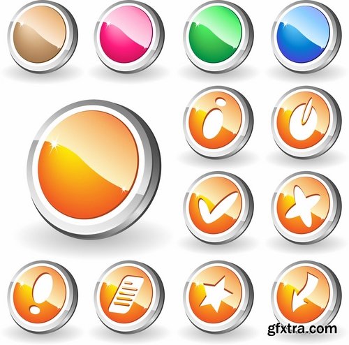 3D Icon decorative design element Web sites 25 EPS