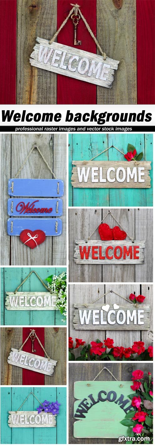 Welcome backgrounds - 8 UHQ JPEG