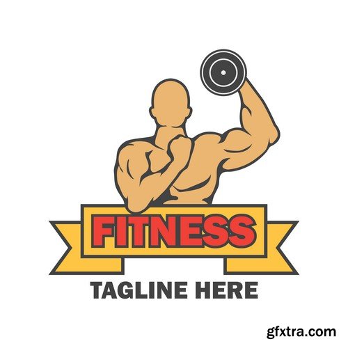 Fitness logo - 8 EPS