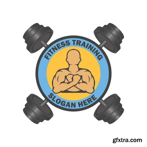 Fitness logo - 8 EPS