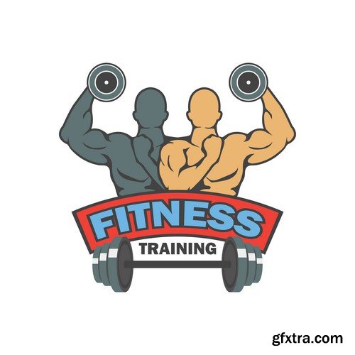 Fitness logo - 8 EPS