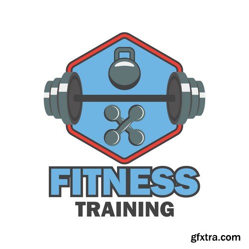 Fitness logo - 8 EPS