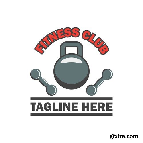 Fitness logo - 8 EPS