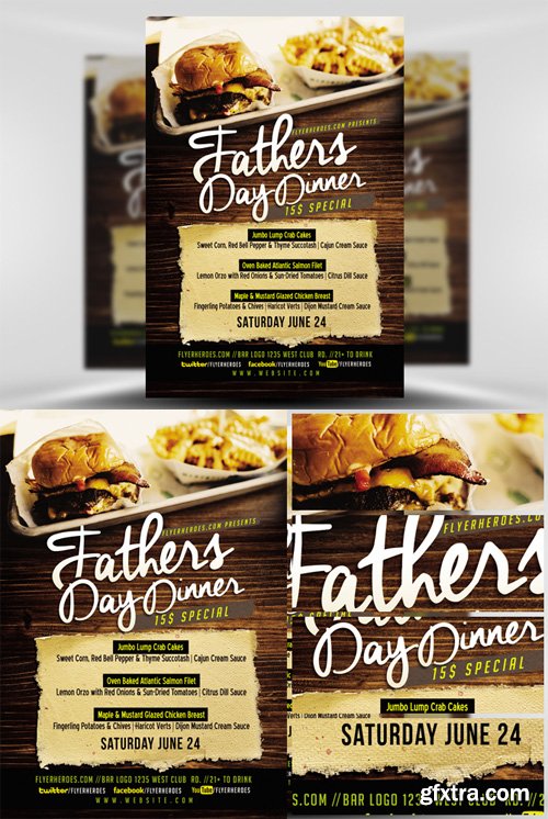 Fathers Day Dinner Flyer Template