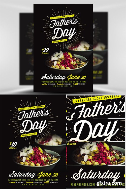 Fathers Day Brunch Flyer Template