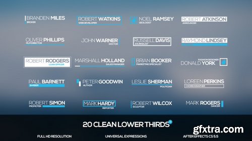 Videohive Clean Lower Thirds 18814464