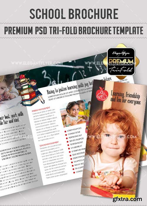 School V25 Premium Tri-Fold PSD Brochure Template
