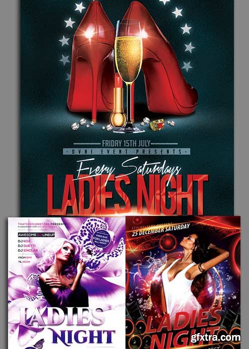 Ladies Night Flyer 3in1 V3 Flyer Template