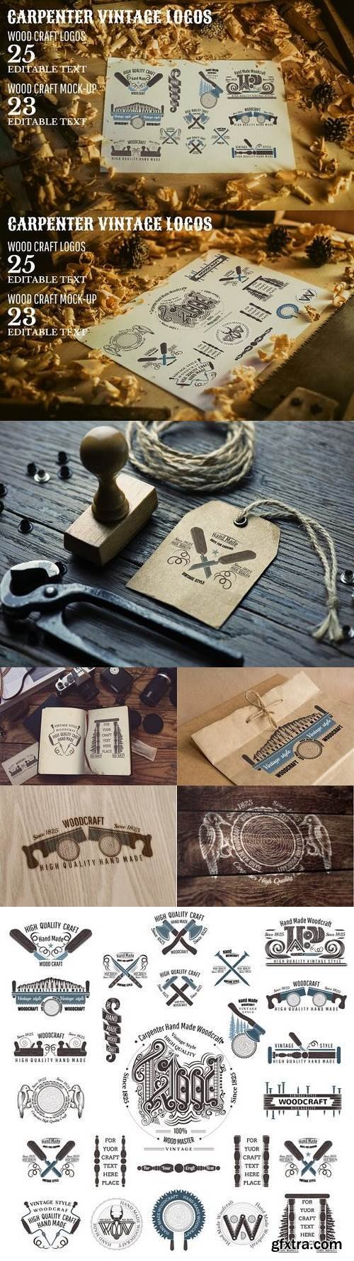 CM - VINTAGE CARPENTER LOGOS SET 1254286