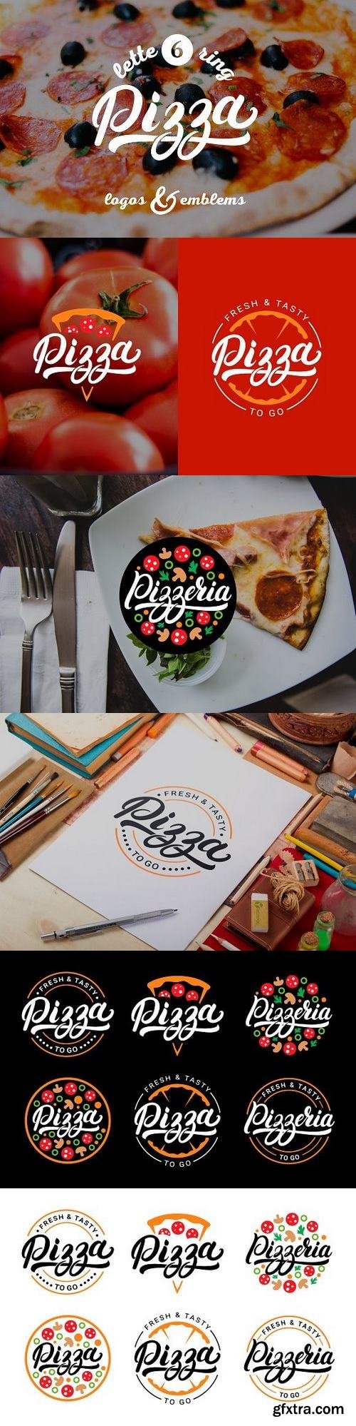 CM - 6 Pizza Lettering Logo 1232538