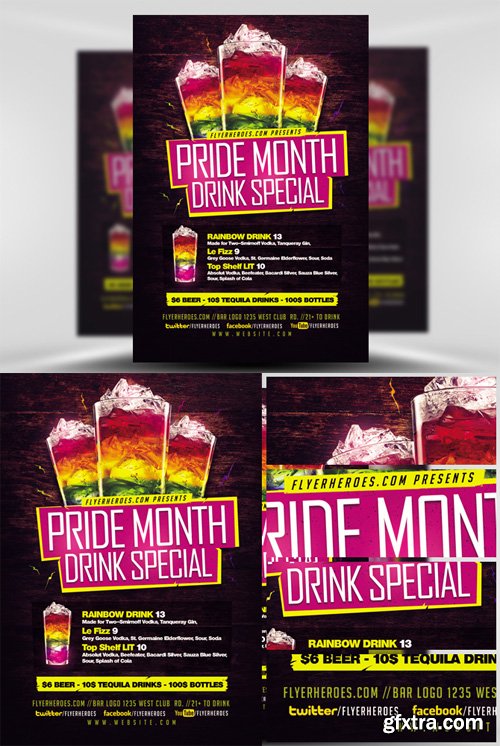 Pride Drink Special Flyer Template